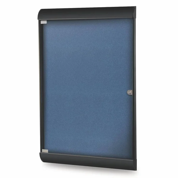 Ghent Silh20477 - 42.13x22x27.75x22 1-Dr Silhouette Encl Bulletin BD - Black Frame, Vinyl Fabric Navy, Blue