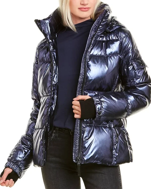S13 Womens Kylie Short Down Jacket, XL, Blue