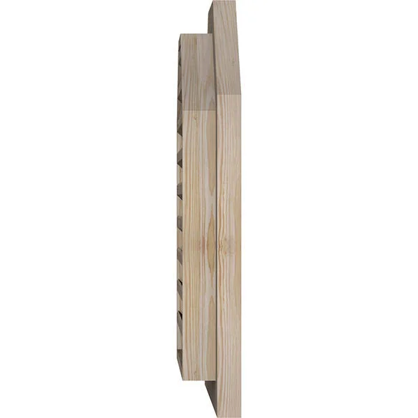 Ekena Millwork GVWOT30X2600SFPPI 30x22W x 26x22H Octagonal Top Gable Vent (35x22W x 31x22H Frame Size): Primed - Functional, Smoo