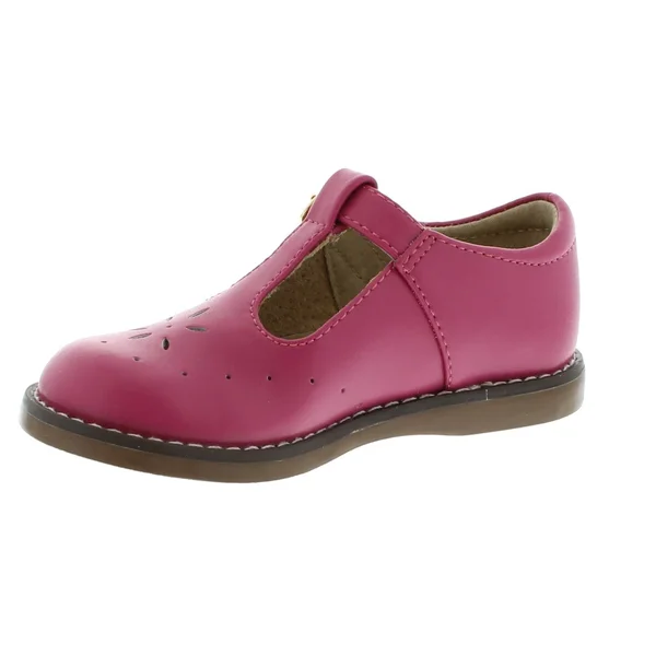 Footmates Girl's Sherry T-Strap Fuchsia - 2528/10 Toddler M/W