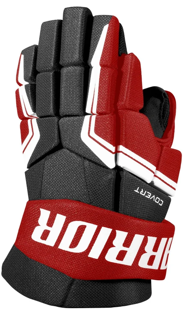 Warrior Covert QRE5 Hockey Gloves - Senior - Black/Red - 15.0x22