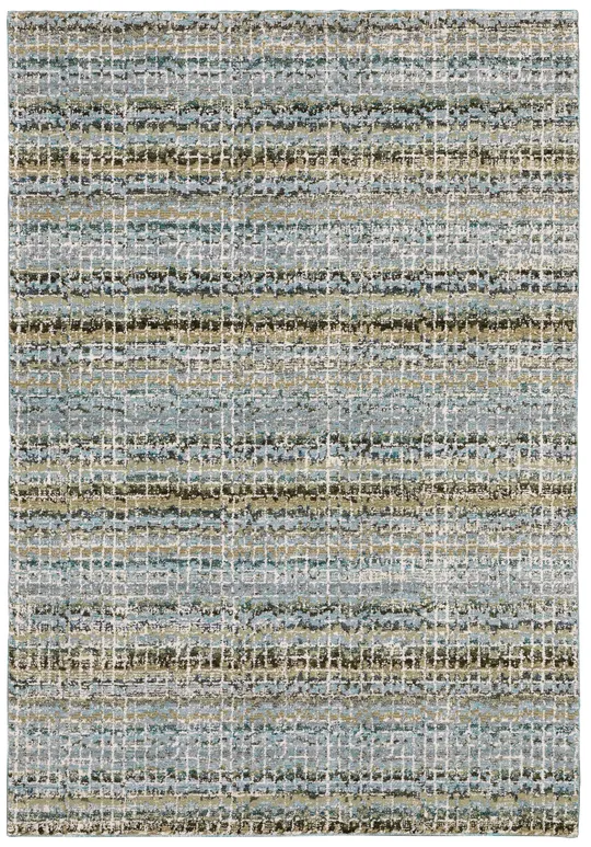 Oriental Weavers Atlas 747B0 Area Rug, Blue/Green, 2&6x22 x 12&0x22 Runner