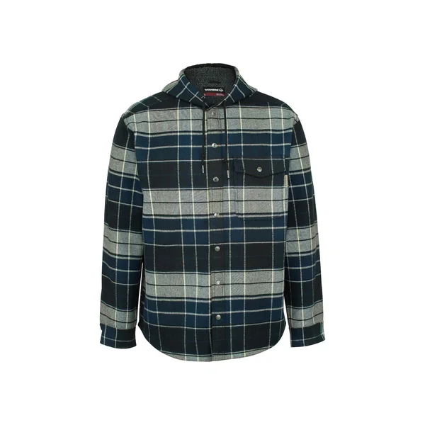 Wolverine Men's Bucksaw Bonded Shirt Jac Dark Slate Plaid, Size M