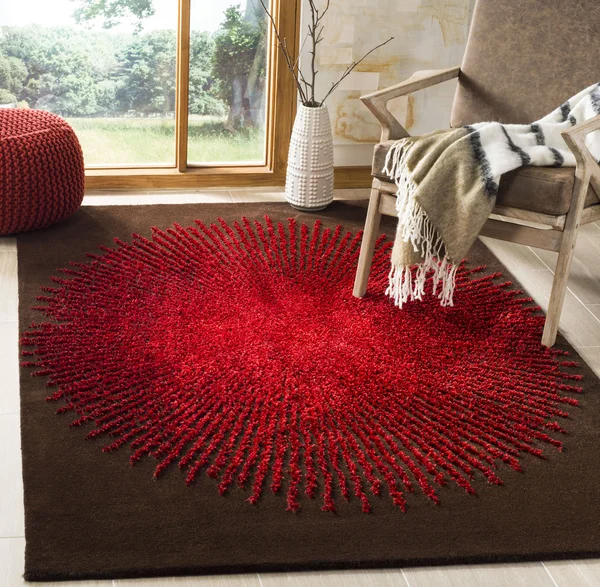 Safavieh Soho 655 Area Rug - Brown, Red, 6& x 6& Square