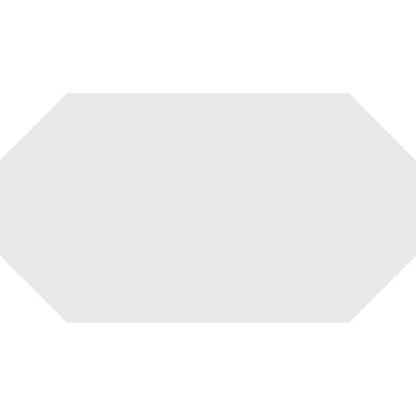 Ekena Millwork GVPOH18X1402SN 18x22W x 14x22H Horizontal Elongated Octagon Surface Mount PVC Gable Vent: Non-Functional - 2x22W x