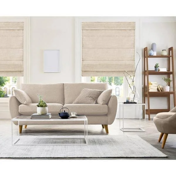 Chicology RMBF4764 Cordless Roman Shades & Soft Fabric Window Blind Belgian Flax - 47 x 64 in.
