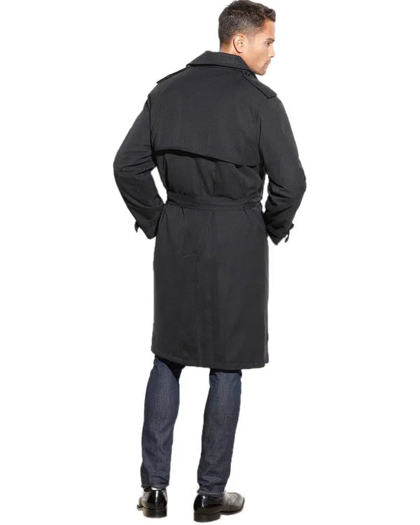 London Fog - Iconic Trench Coat - Black - 46R - Men's