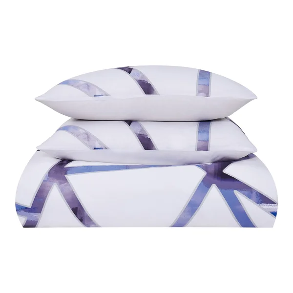 Vince Camuto Obelis Metallic 3 Piece Duvet Cover Set - King