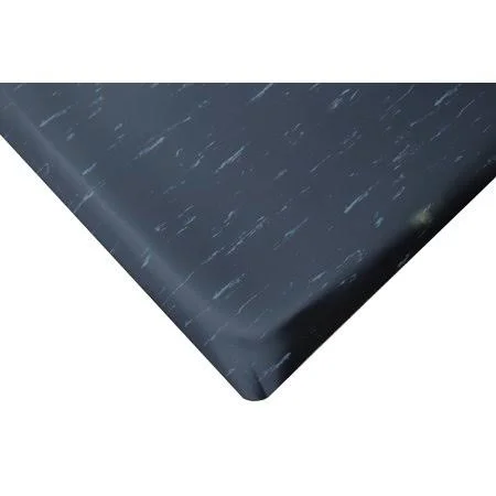 Rhino Anti-Fatigue Mats Marbleized Tile Top Anti-Fatigue Mat 4 ft. x 2 ft. x 1/2 in. Black/White Commercial Mat, Black & Whi