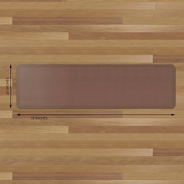 Newlife by GelPro 20x22 x 72x22 Designer Comfort Herringbone Mat in Chestnut