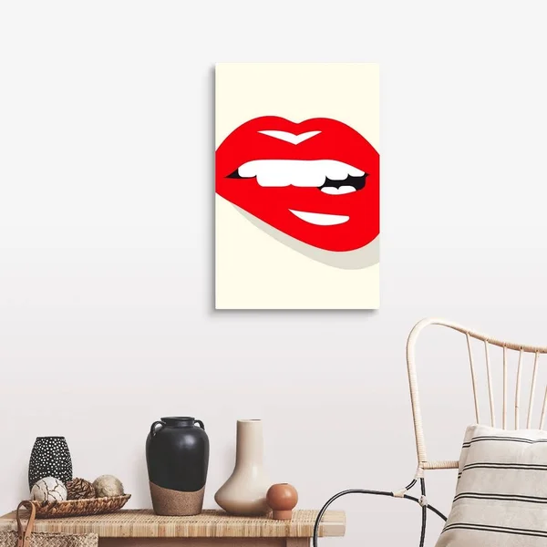 Lips - Illustration, Canvas Wall Art, 20x30, Great Big Canvas