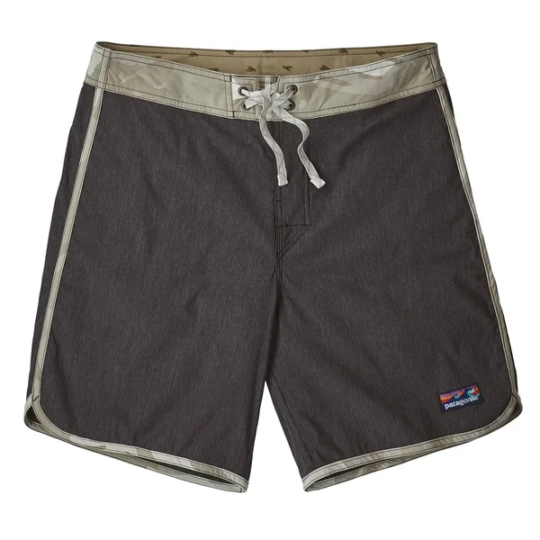 Patagonia Scallop Hem Stretch Wavefarer Boardshorts - Men's - Park2Peak Online Surf Shop 36, Ink Black