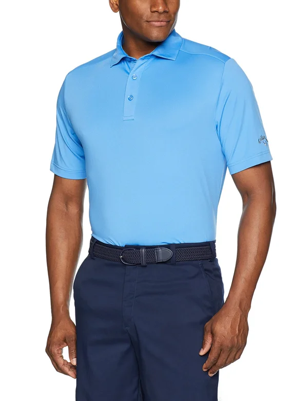 Callaway Men's Cooling Micro Hex Solid Polo Size XL - Marina