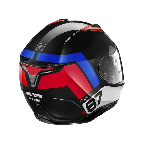 Nolan - Helmet N87 Plus Distinctive N-Com Black - Red, Blue - Size Xs