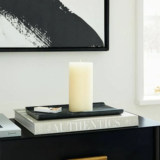 Unscented Pillar Candle, Ivory, 3x22x6