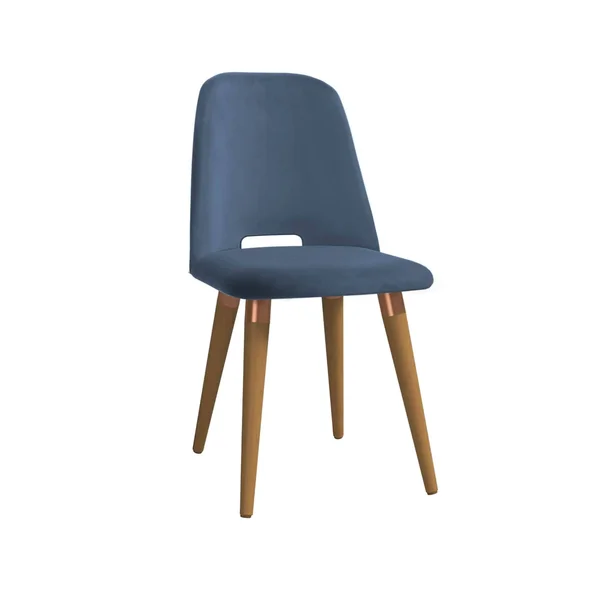 Manhattan Comfort Selina Blue Velvet Accent Chair