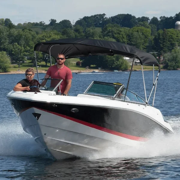 Taylor Made Hot Shot Bimini BoaTop, 4&L x 36x22H x 91x22-96x22W, Black