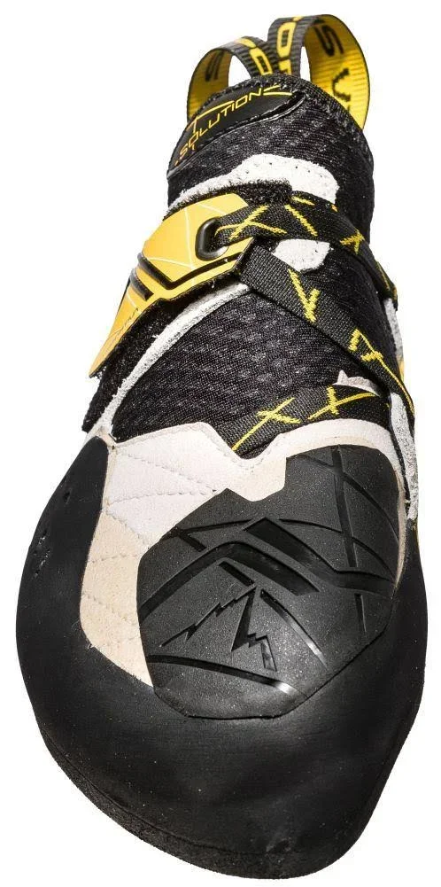 La Sportiva Men's Solution Climbing Shoe - 44.5 - White - Yellow