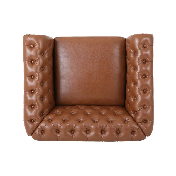 Christopher Knight Home Lucine Traditional Chesterfield Club Chair, Cognac Brown, Dark Brown