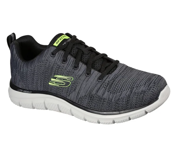 Skechers Men's Track - Front Runner Sneakers, Charcoal/Black, 10.5
