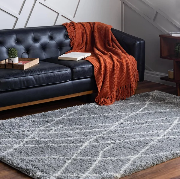 Soft Touch Shag Cloud Gray 8x11 Area Rug