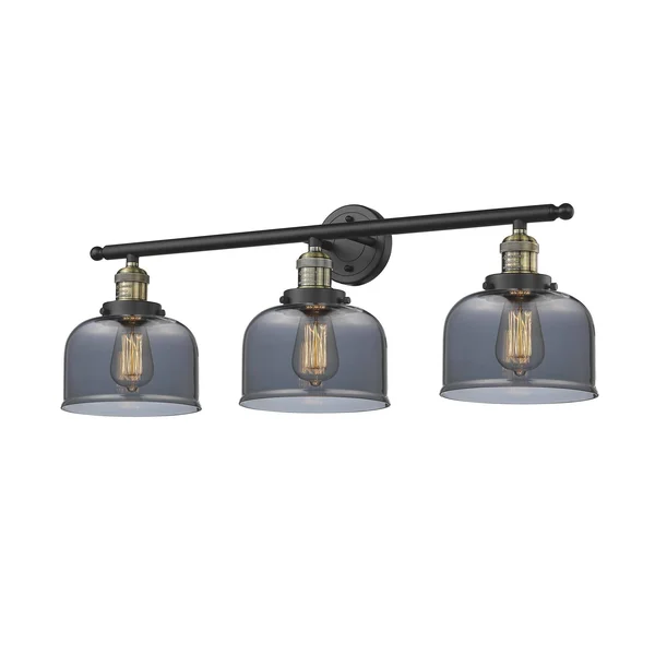 Innovations Lighting Large Bell 3 Light Bath Vanity Light 205 BAB G73 LED (Antique Brass)
