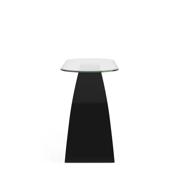 Furniture of America Crescendo Modern Glass Top Sofa Table - Black High Gloss
