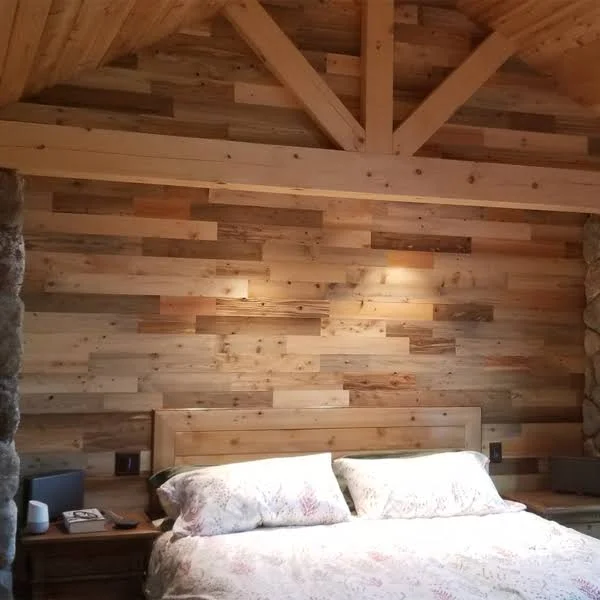 Timberchic 214 Peel and Stick Reclaimed River Wood - 4 in. Planks
