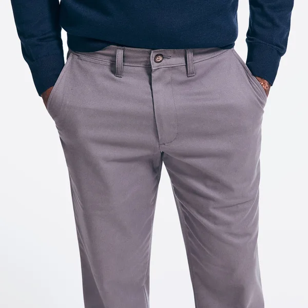 Nautica Men's Classic Fit Wrinkle-Resistant Deck Pant Blue Yonder Heather, 38x32