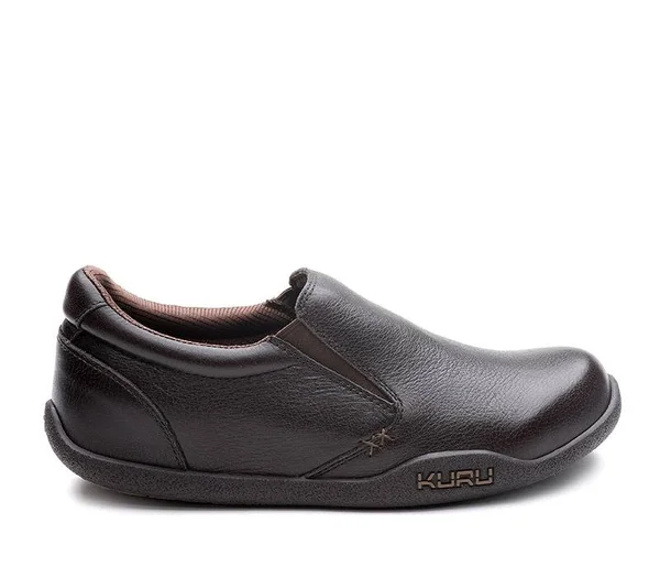 Kuru Footwear Men's Kivi Shoes in Espresso Brown Size 12.5, Leather - Best Shoes for Plantar Fasciitis Heel Pain