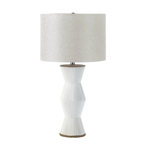 Gable Ridges Table Lamp White