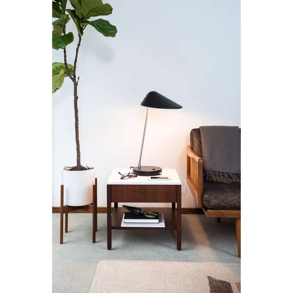 Ibis Table Lamp - Satin Nickel