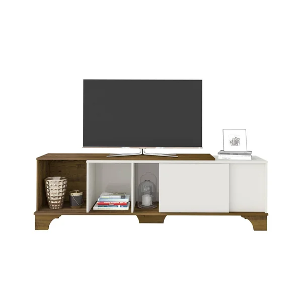 Bertolini Missouri TV Stand - Pine/Off White