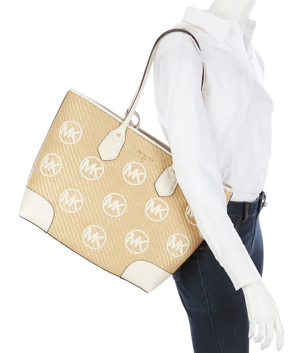 Michael Kors Eva Large Tote Black Multi One Size