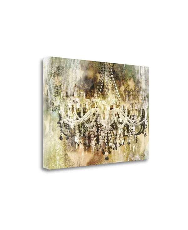 Tangletown Fine Art 23x22 x 32x22 Vintage Crystal Chandelier Giclee Print on Gallery Wrap Canvas