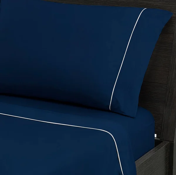 Bedgear Hyper-Cotton Sheet Set, Navy, Split King