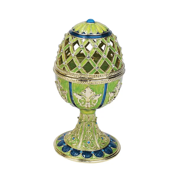 Design Toscano Jeweled Trellis Faberge - Style Enameled Egg Sculpture - Verte