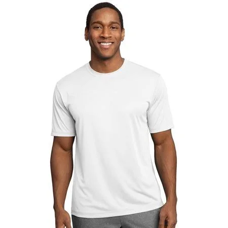 Sport-Tek Mens Lightweight Athletic Competitor T-Shirt, Pack of 6, Men's, Size: 3XL, White