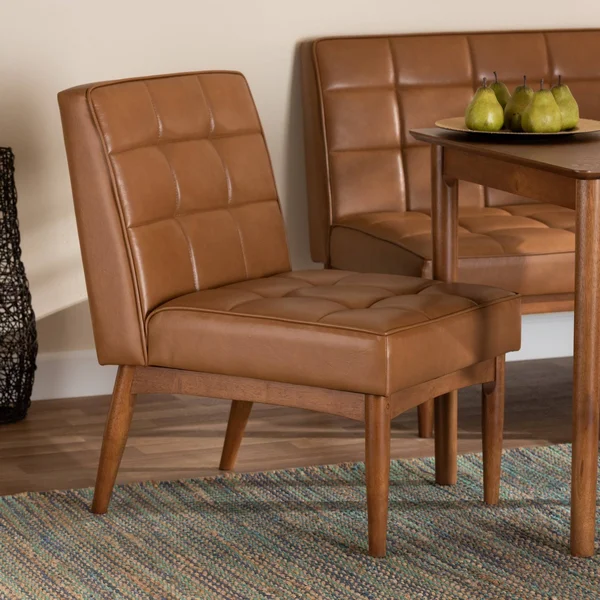 Sanford Mid-Century Modern Dining Chair - Grey
