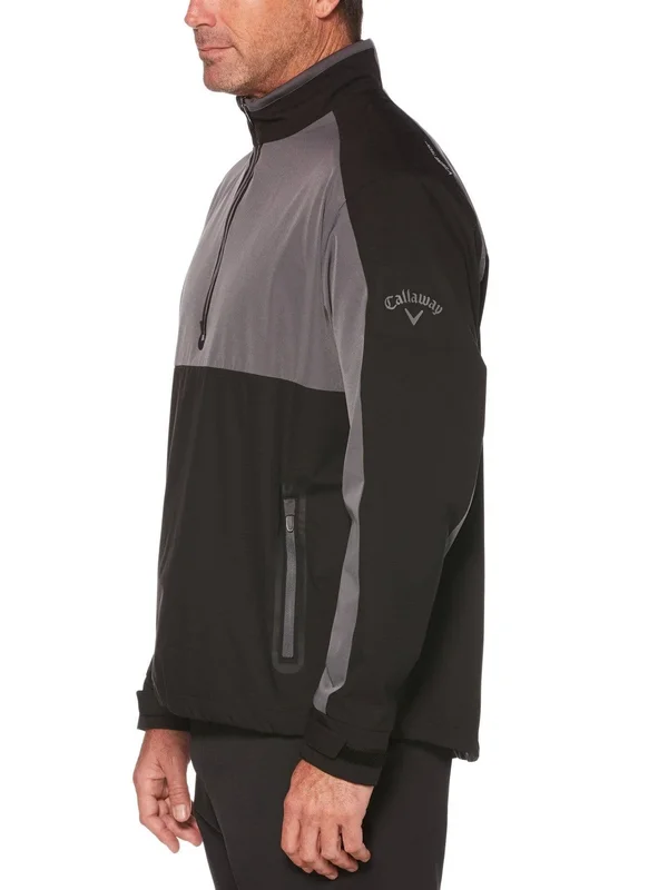 Callaway Men's Swing Tech 1/4 Zip Color Block Windshirt Size 3XL - Caviar