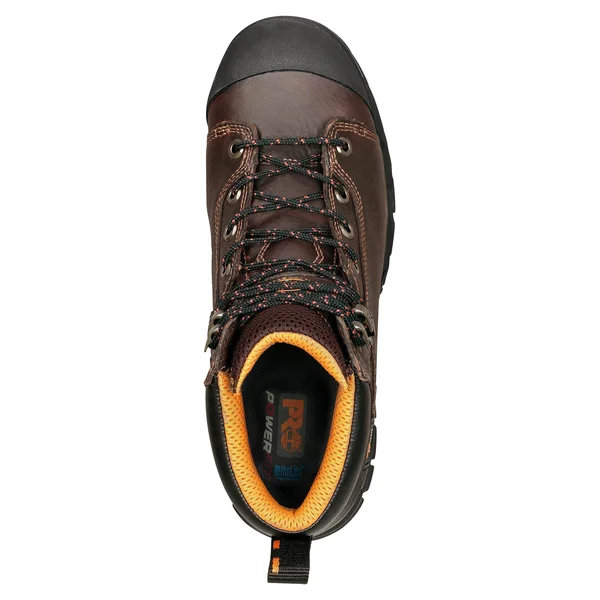 Timberland Men's Steel Toe 6 inch Work Boots Brown 10.5M