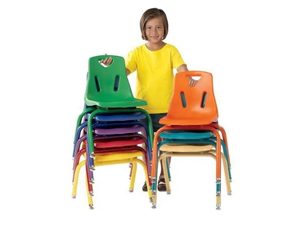 Berries Stacking Chair with Chrome-Plated Legs - 10x22 HT - Orange