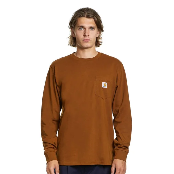 Carhartt WIP L/S Pocket T-Shirt - Tawny - 2XL - Men