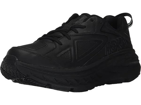 Hoka One One Women's Bondi Leather Shoe - 5 - Black