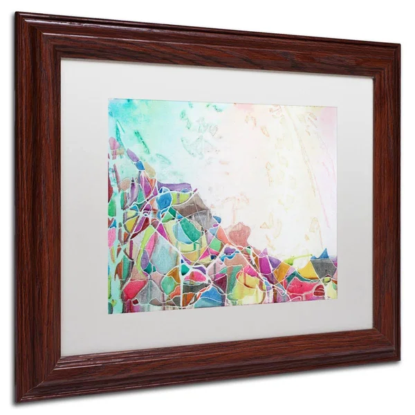 Trademark Art &Popocatepetl II& by Lauren Moss Framed Painting Print Size: 11x22 H x 14x22 W x 0.5x22 D, Matte Color: White