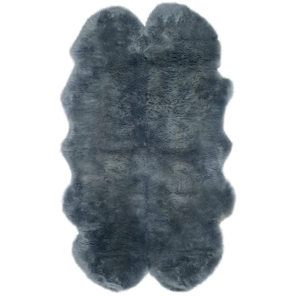Safavieh Sheep Skin SHS121C Midnight Black Rug 2& x 6& Runner
