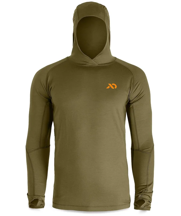 Men's Wick Hoody Conifer, S by First Lite