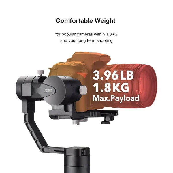 Zhiyun Crane (V2) 3-Axis Handheld Gimbal Stabilizer for Mirrorless Camera and Dslr Up to 3.96lb - I. E. Canon M, Nikon J, Sony A7