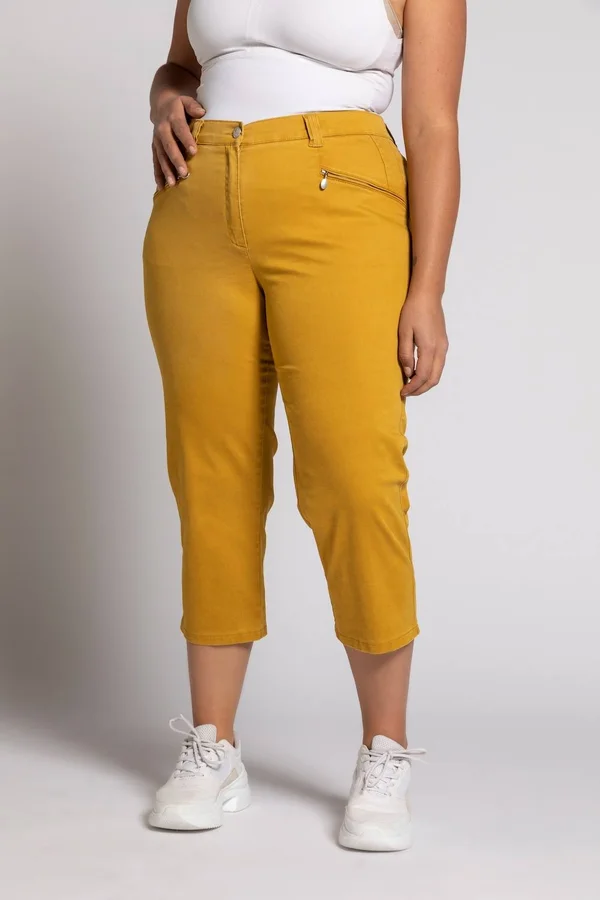 Plus Size Business Pants - Woman, Orange, Size: 32, Cotton, Ulla Popken