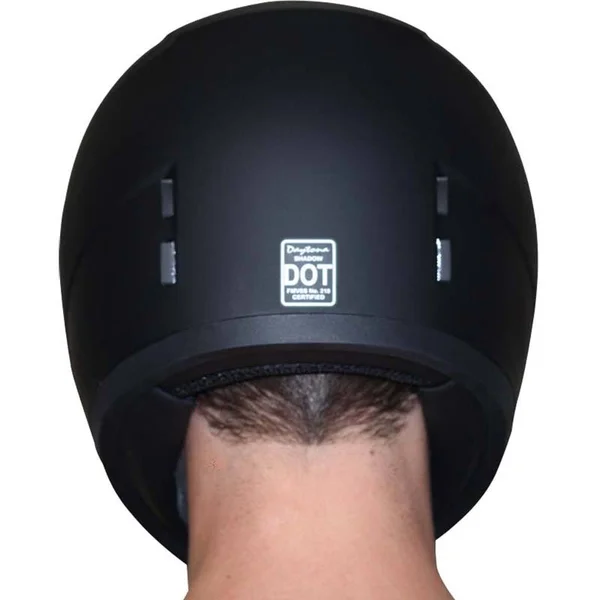 D.O.T. Full Face: Daytona Shadow: Hi-Gloss Black Helmet 2XL